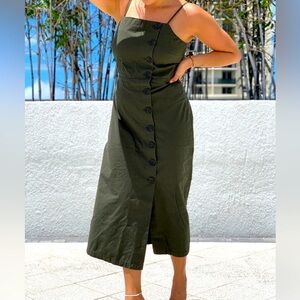 Who What Wear Army green midi dress Small